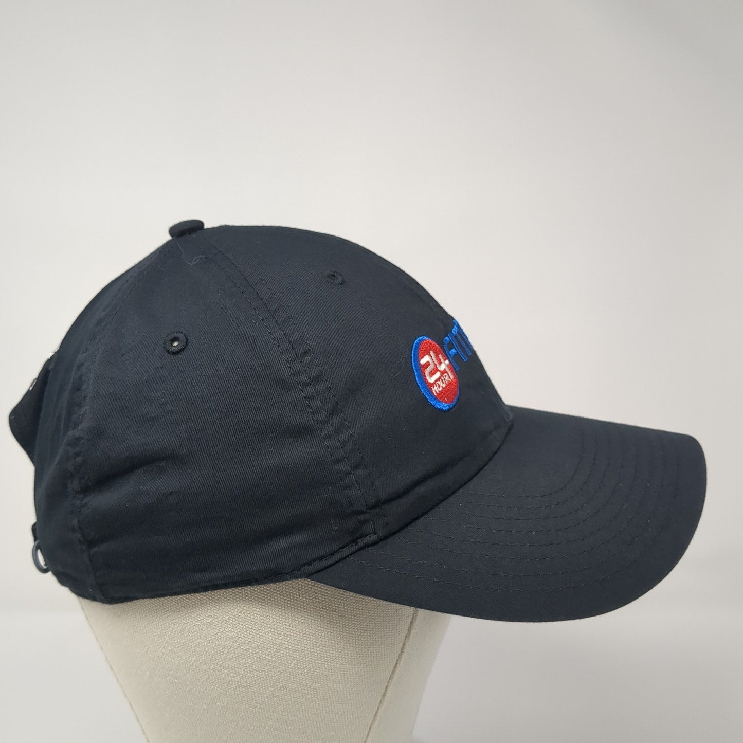 24 Hour Fitness Strapback Hat Black One Size USA Proud Sponsor Nike
