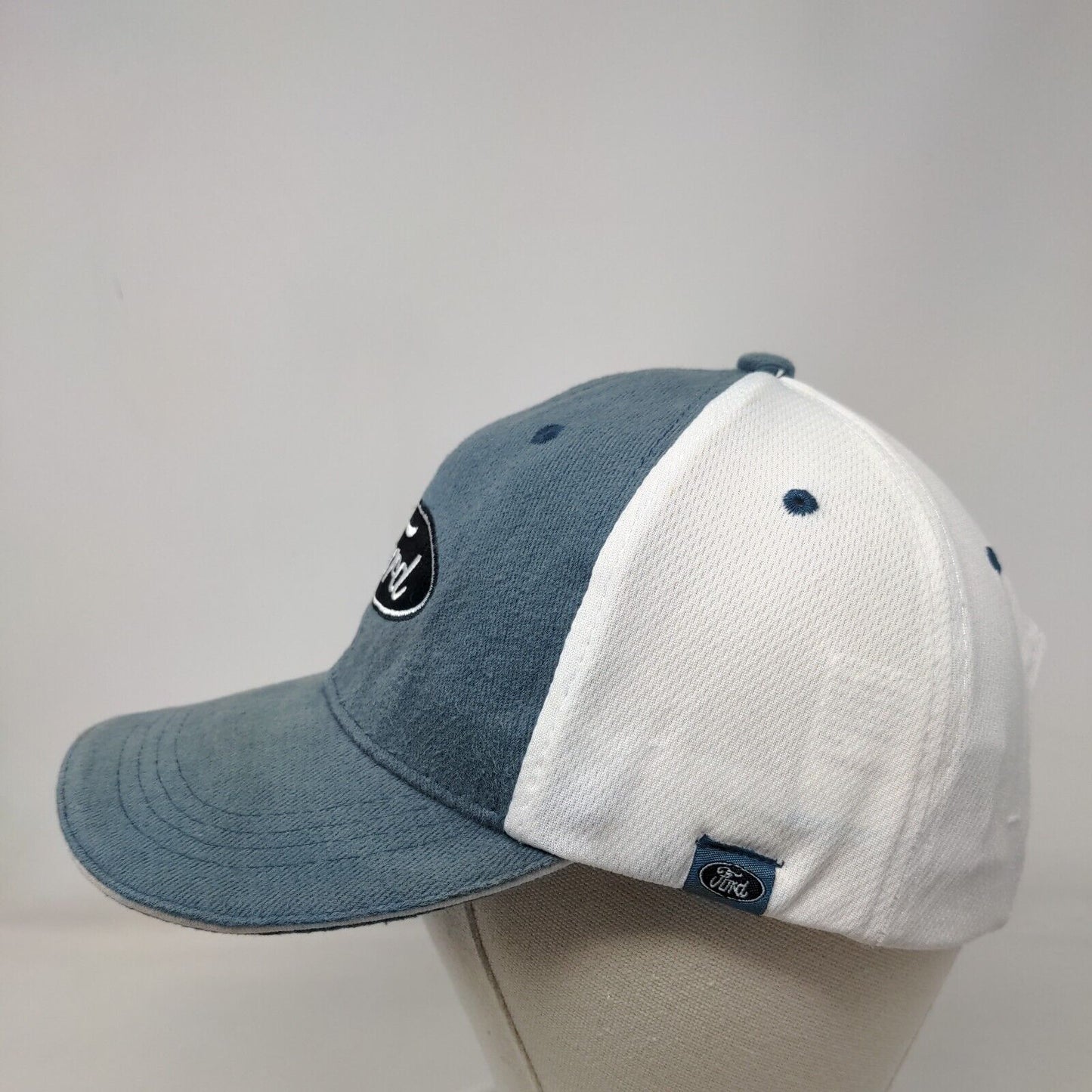 Ford Strapback Hat Blue One Size Adjustable Embroidered Vented Holes 6 Panel