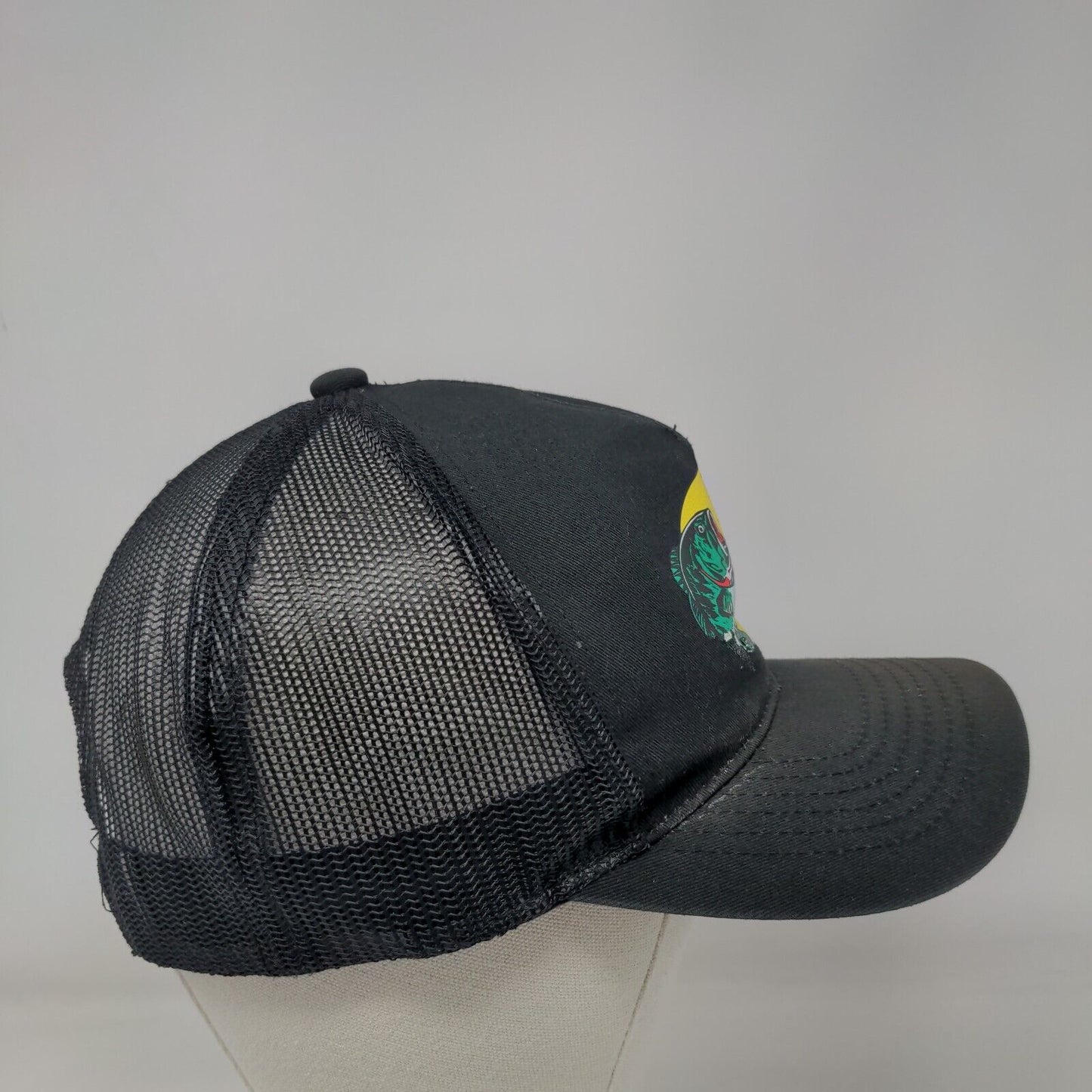 Bass Pro Shops Snapback Mesh Back Trucker Hat Black OSFM Fishing Outdoor