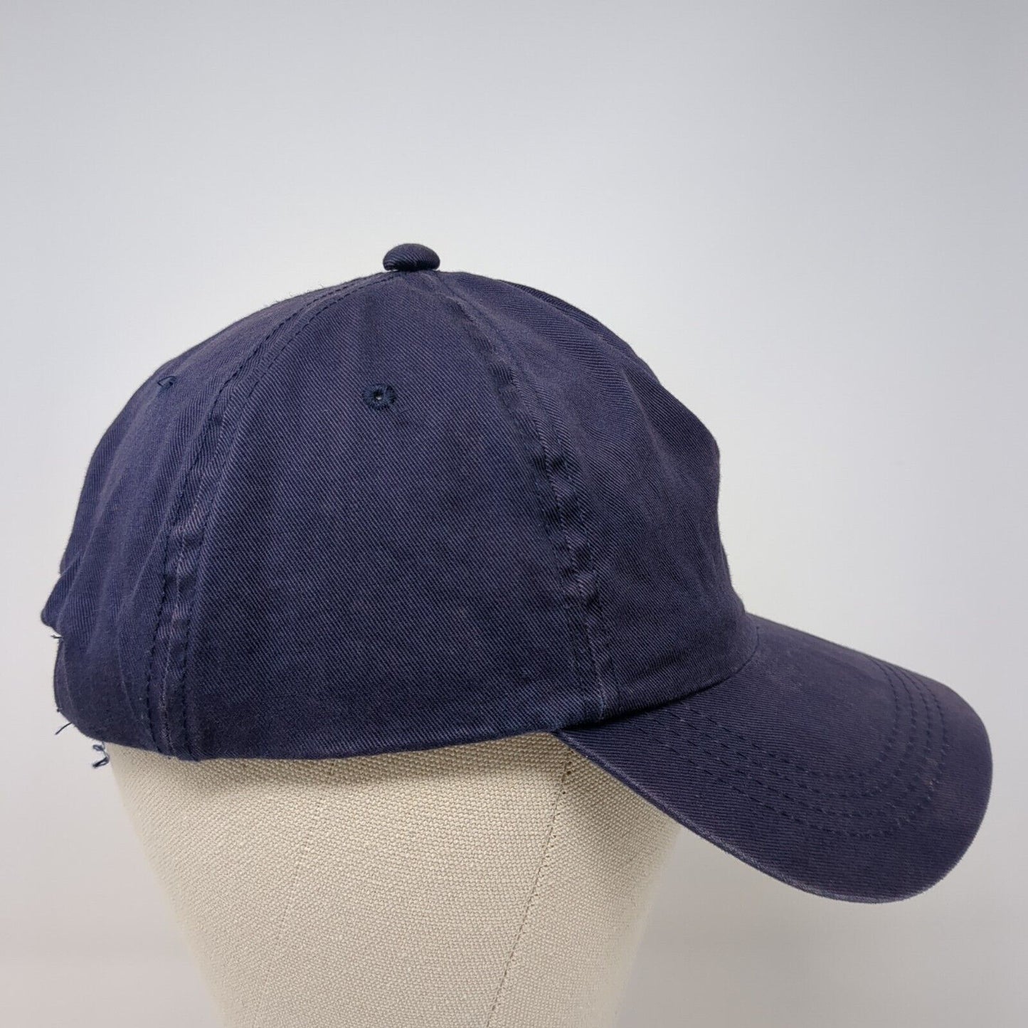 Outdoor Cap Slideback Hat Blue One Size Adjustable Vented Holes 6 Panel Blank