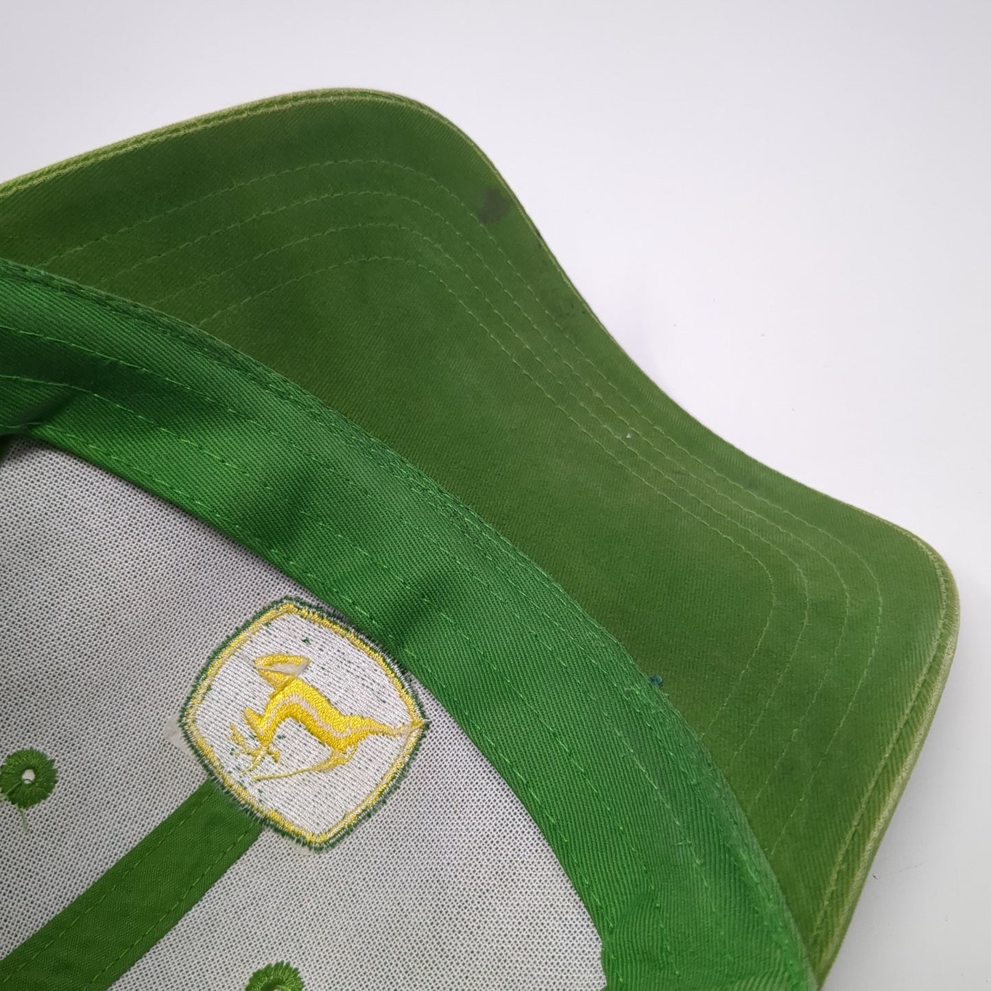 John Deere Spell Out Slideback Hat Green One Size Embroidered Logo