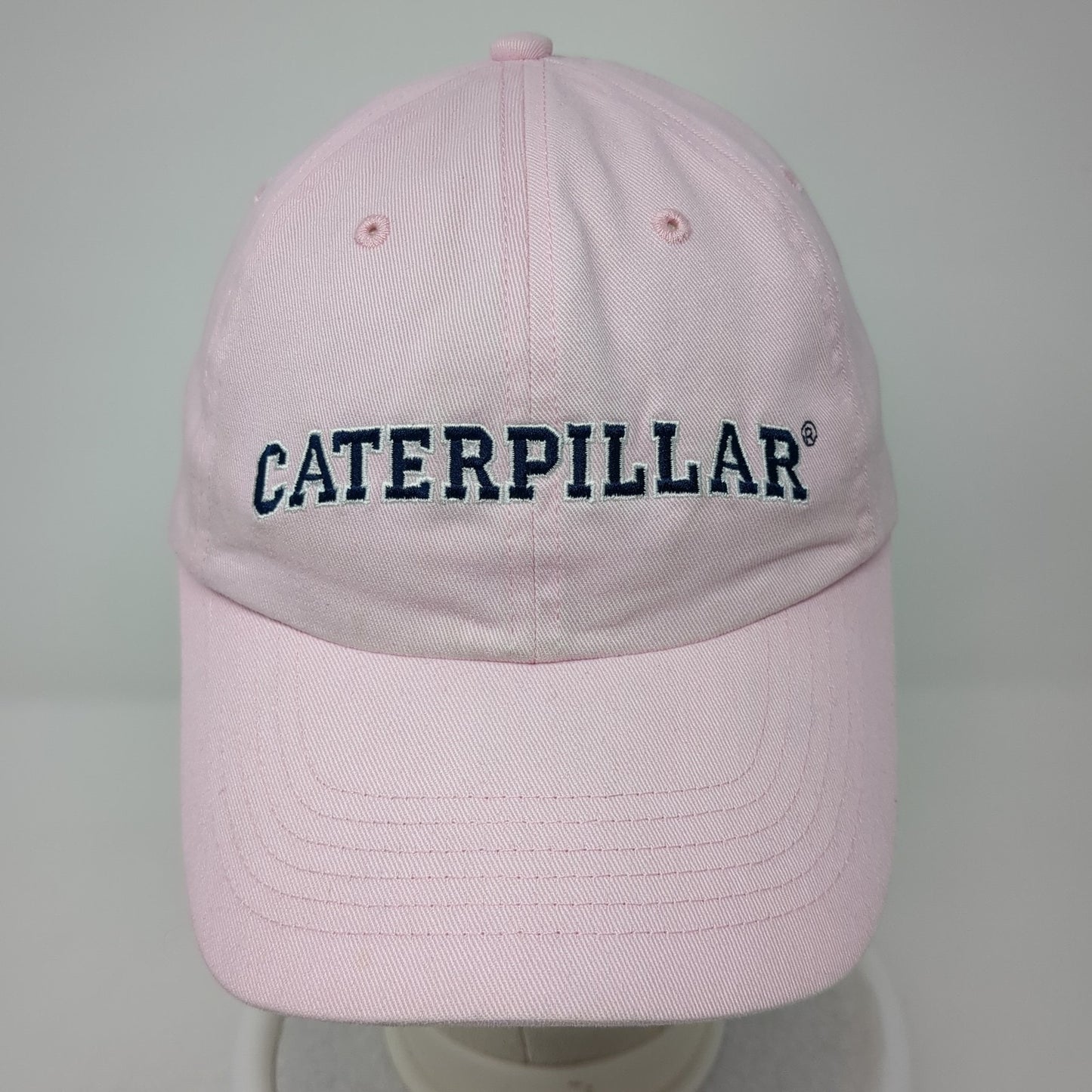 Caterpillar Slideback Baseball Cap Pink One Size Adjustable Embroidered 6 Panel