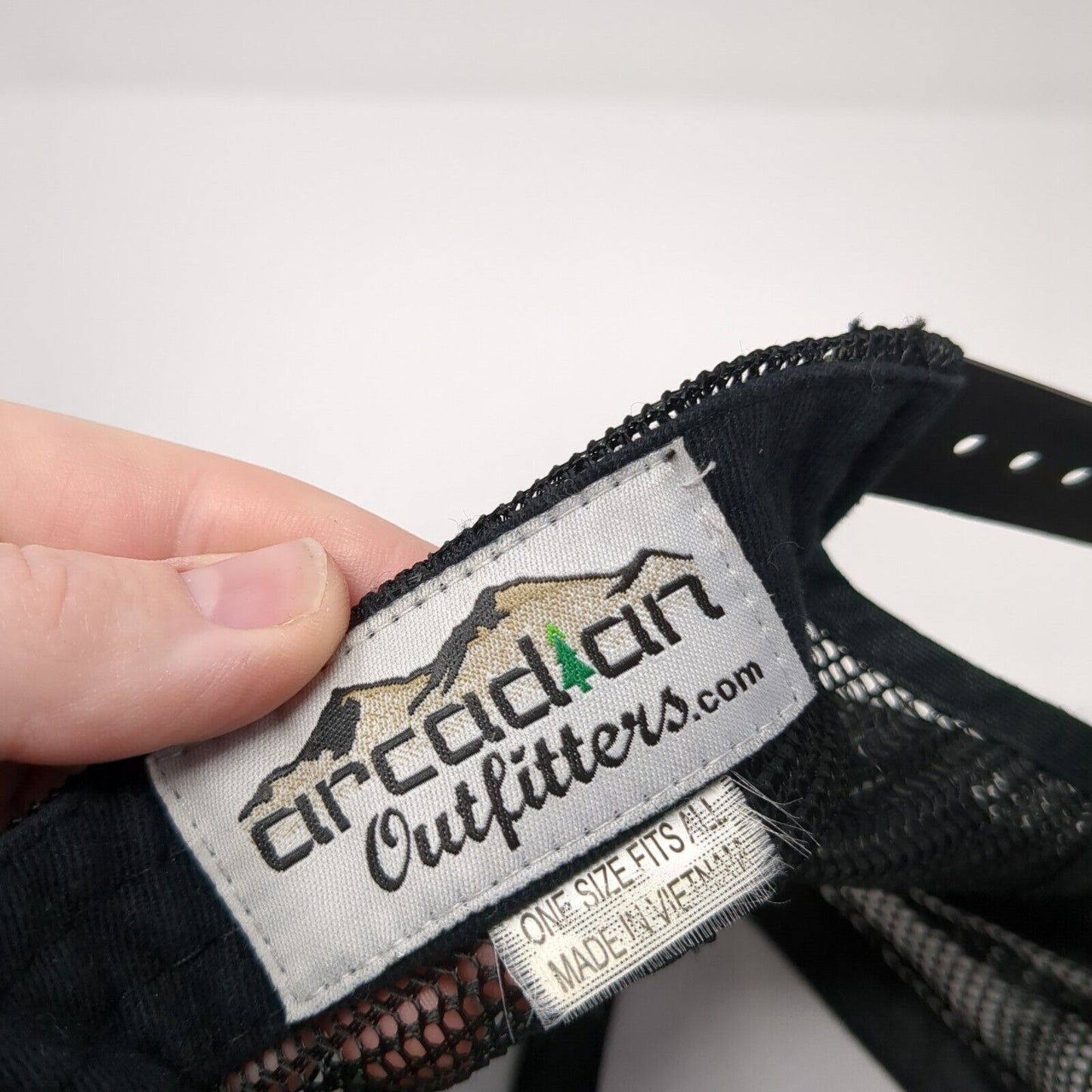 Idaho Snapback Mesh Back Trucker Hat Green One Size Leather Patch