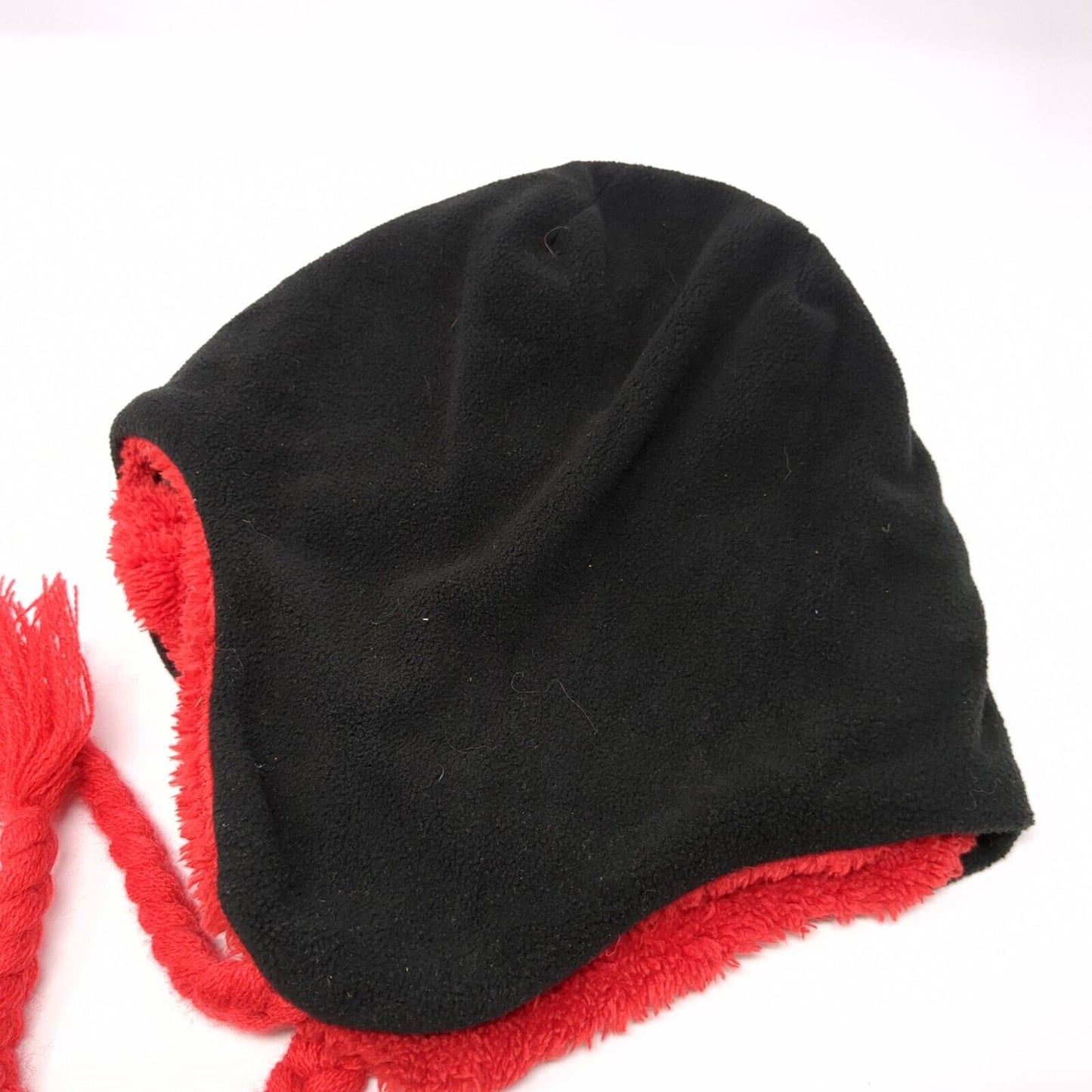 Angry Birds Fleece Beanie Hat Red One Size Lined Braided Embroidered