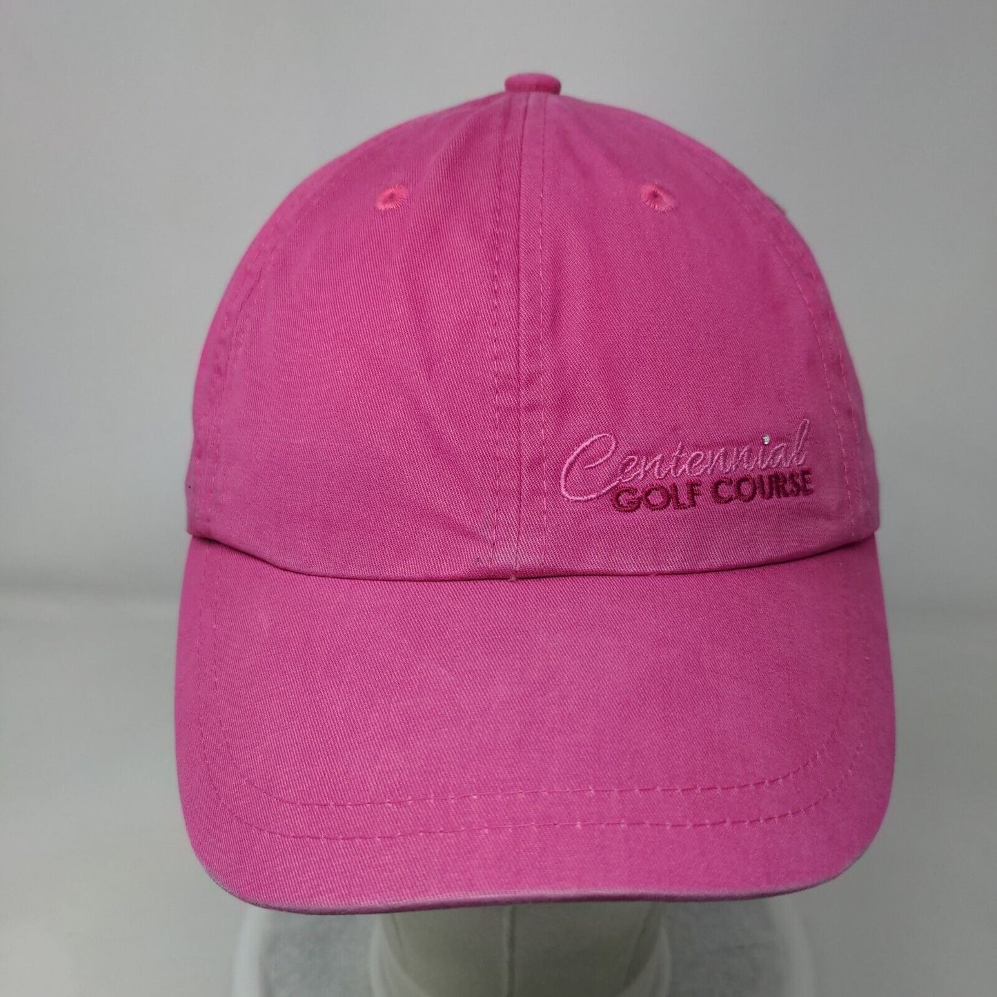 Centennial Golf Course Slideback Hat Pink One Size Solid Embroidered