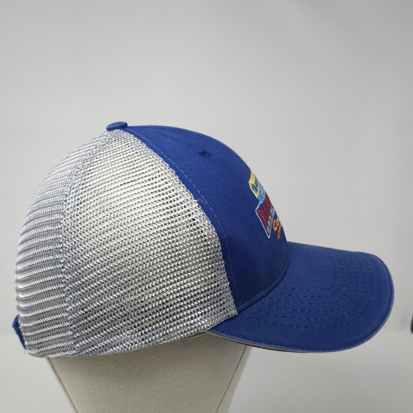 New Holland Agriculture Markusson Country Trucker Hat Blue OS Mesh Back MV3