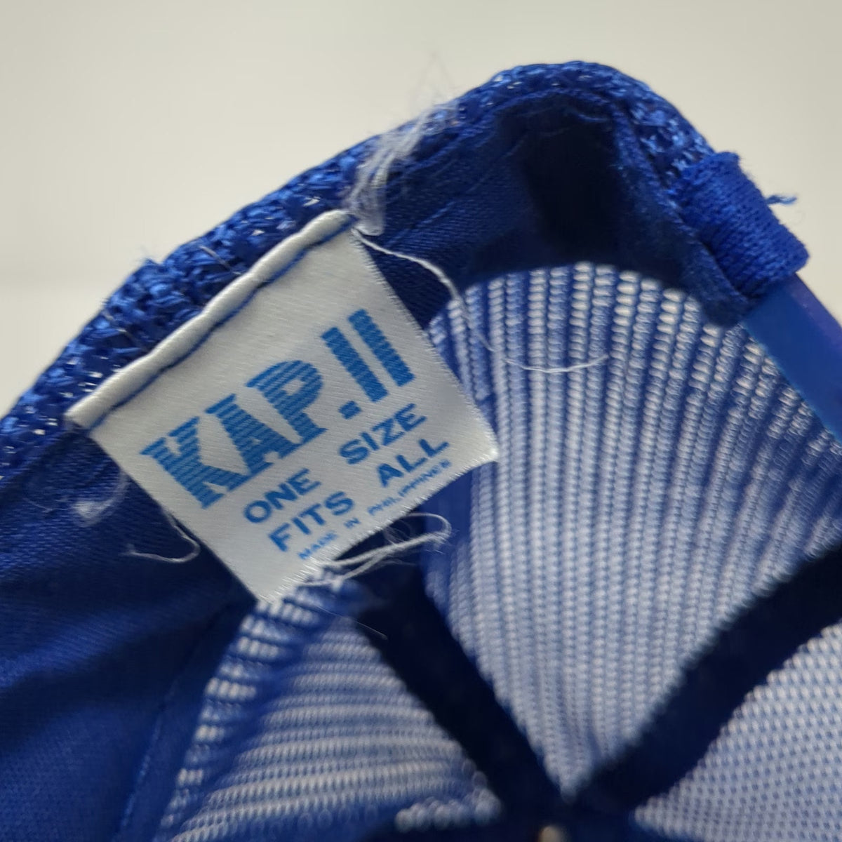 KAP.II Trucker Hat Blue One Size Moresco Vineyards Stockton CA Grapes Graphic