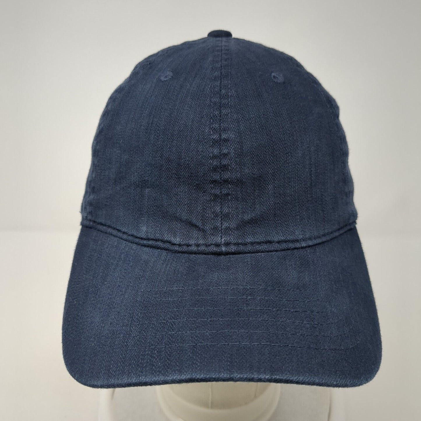 Unbranded Slideback Hat Blue One Size Adjustable Vented Holes 6 Panel Blank
