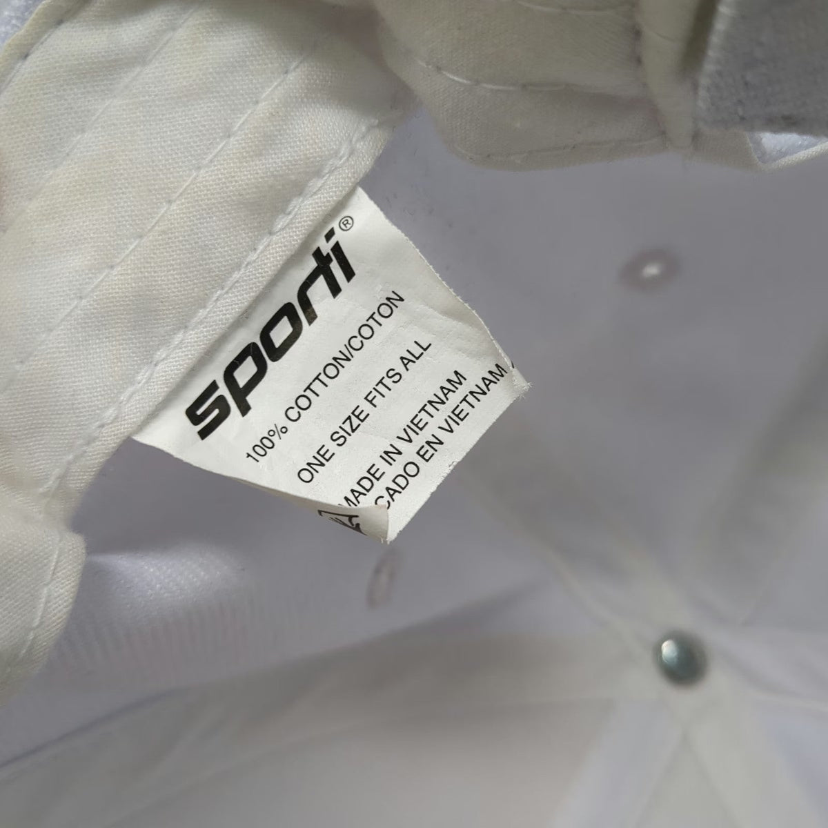 Sporti Baseball Cap White One Size USA Swimming Logo Adjustable Strapback Hat