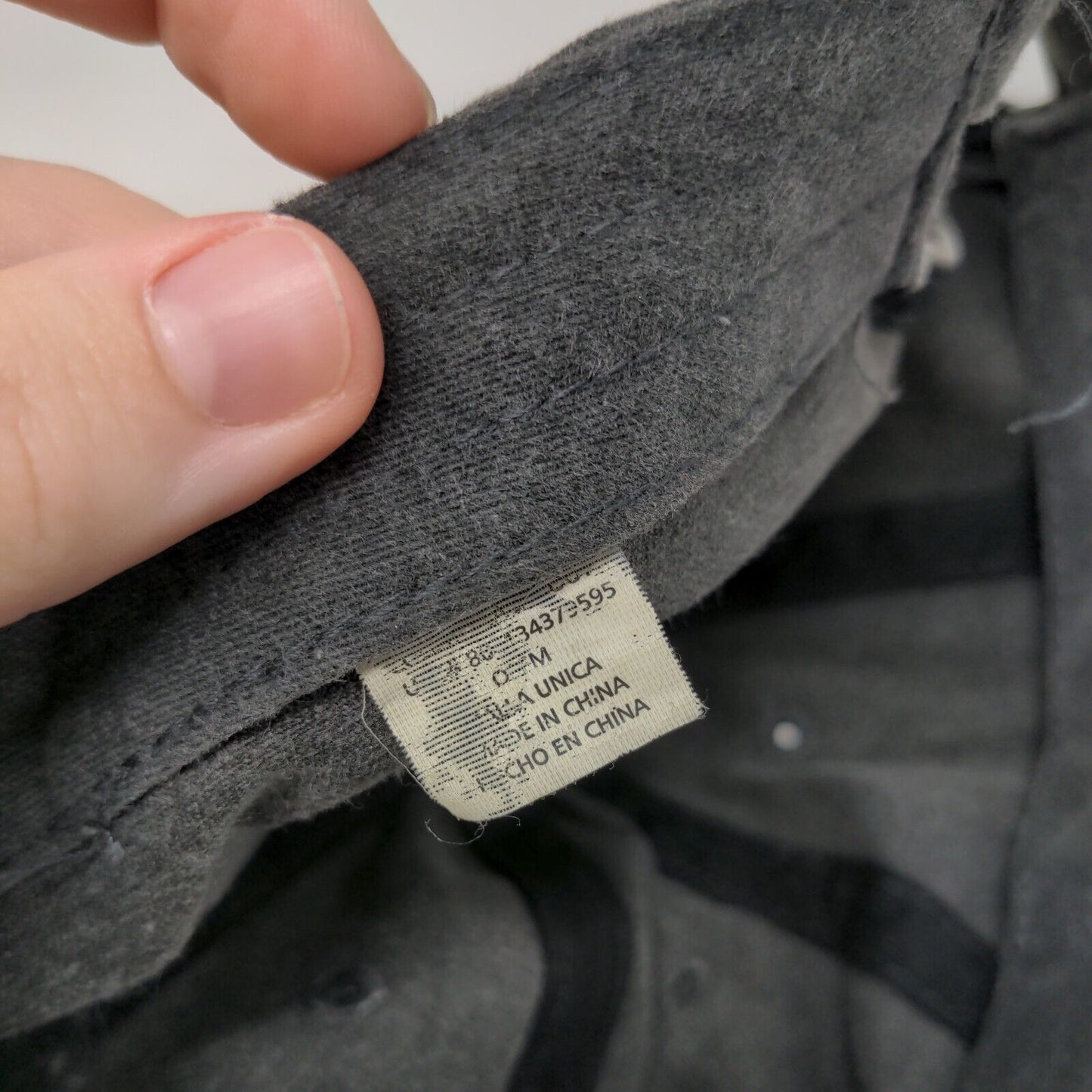 Unbranded Slideback Hat Gray One Size Adjustable Solid 6 Panel Blank