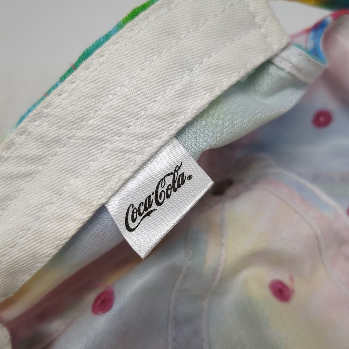 Coca-Cola Baseball Cap Blue Red Yellow One Size Tie-Dye Embroidered Classic Hat
