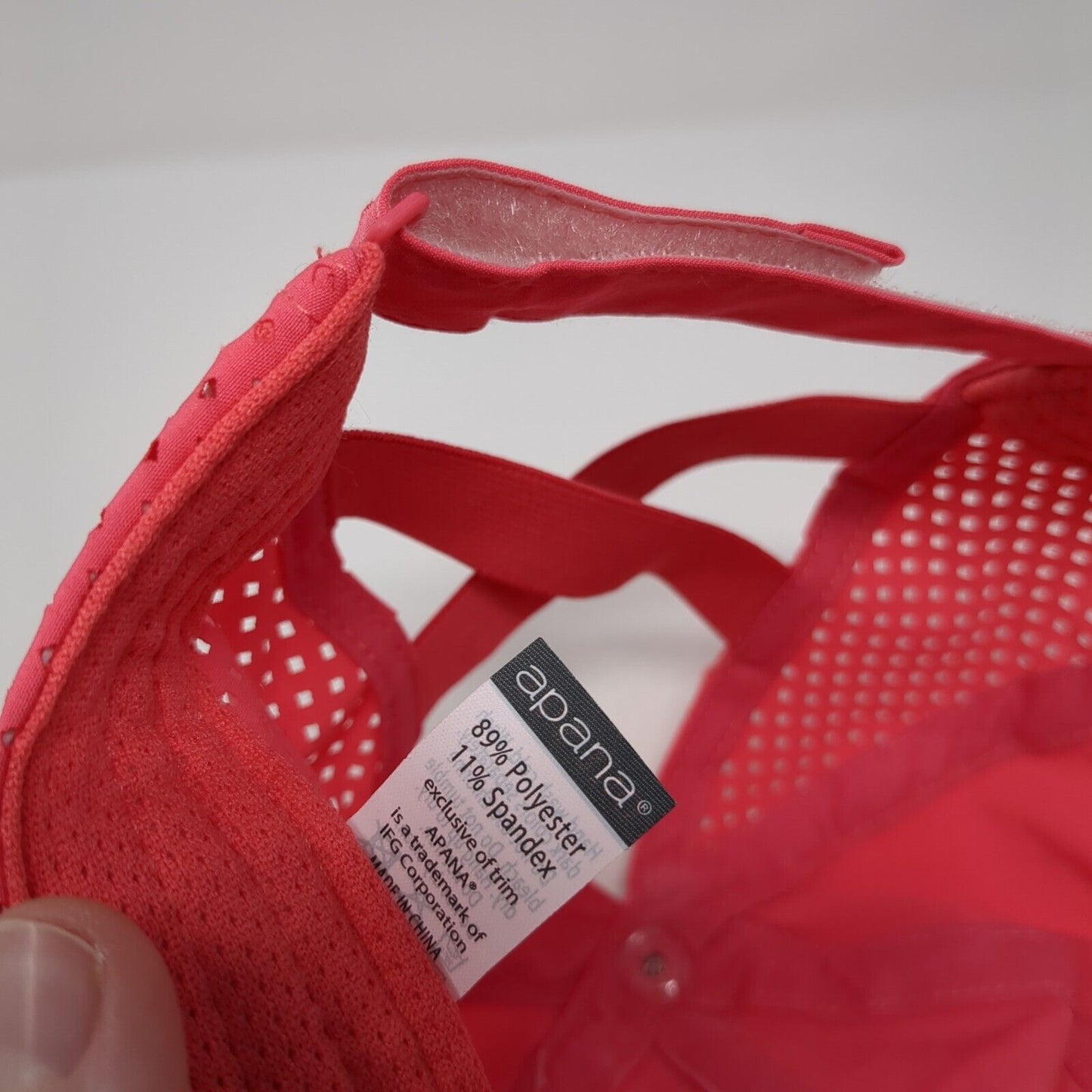 Apana Ponyback Strapback Hat Pink One Size Adjustable Breathable Mesh Blank