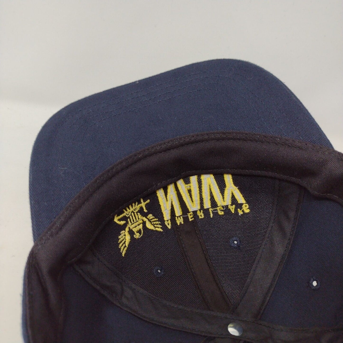 America's Navy Forged by The Sea Strapback Hat Blue OSFA Adjustable Embroidered