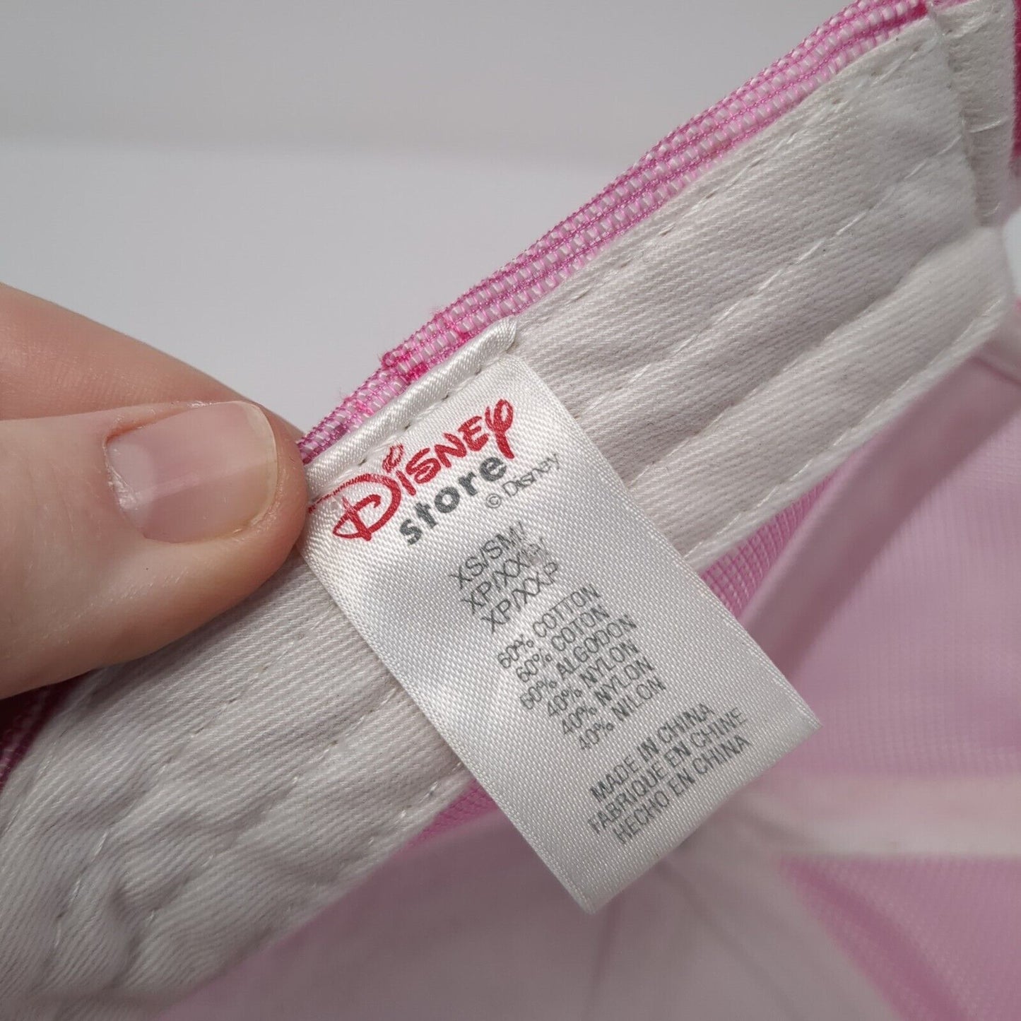 Lizzie Girls Strapback Trucker Hat Pink XS/S Adjustable Mesh Embroidered Disney