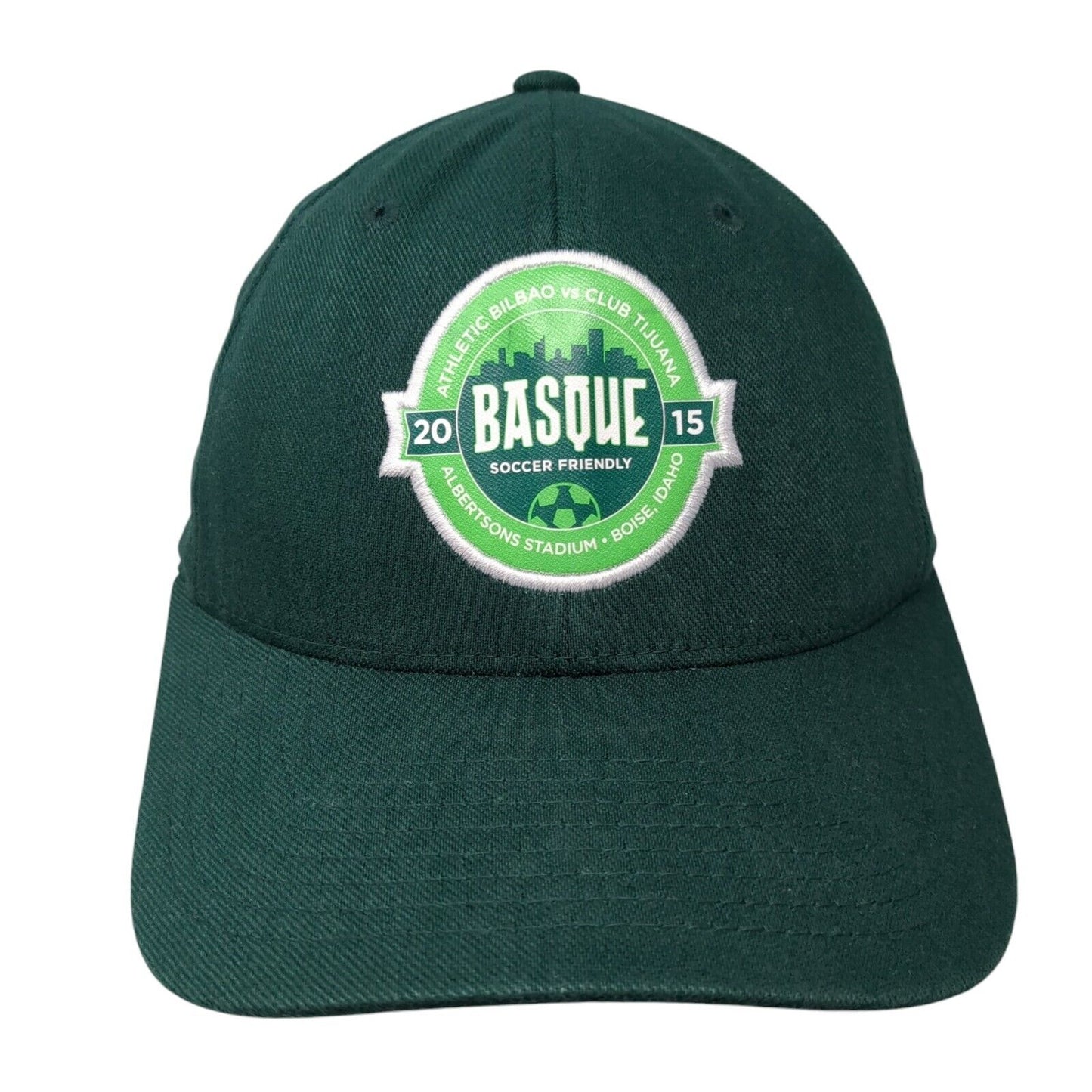 Basque Soccer Friendly 2015 Fitted Hat Green XS-S Solid Embroidered