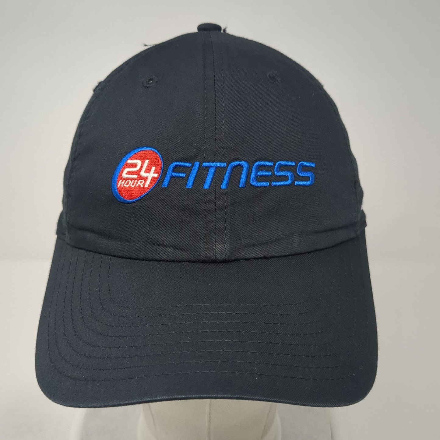 24 Hour Fitness Strapback Hat Black One Size USA Proud Sponsor Nike