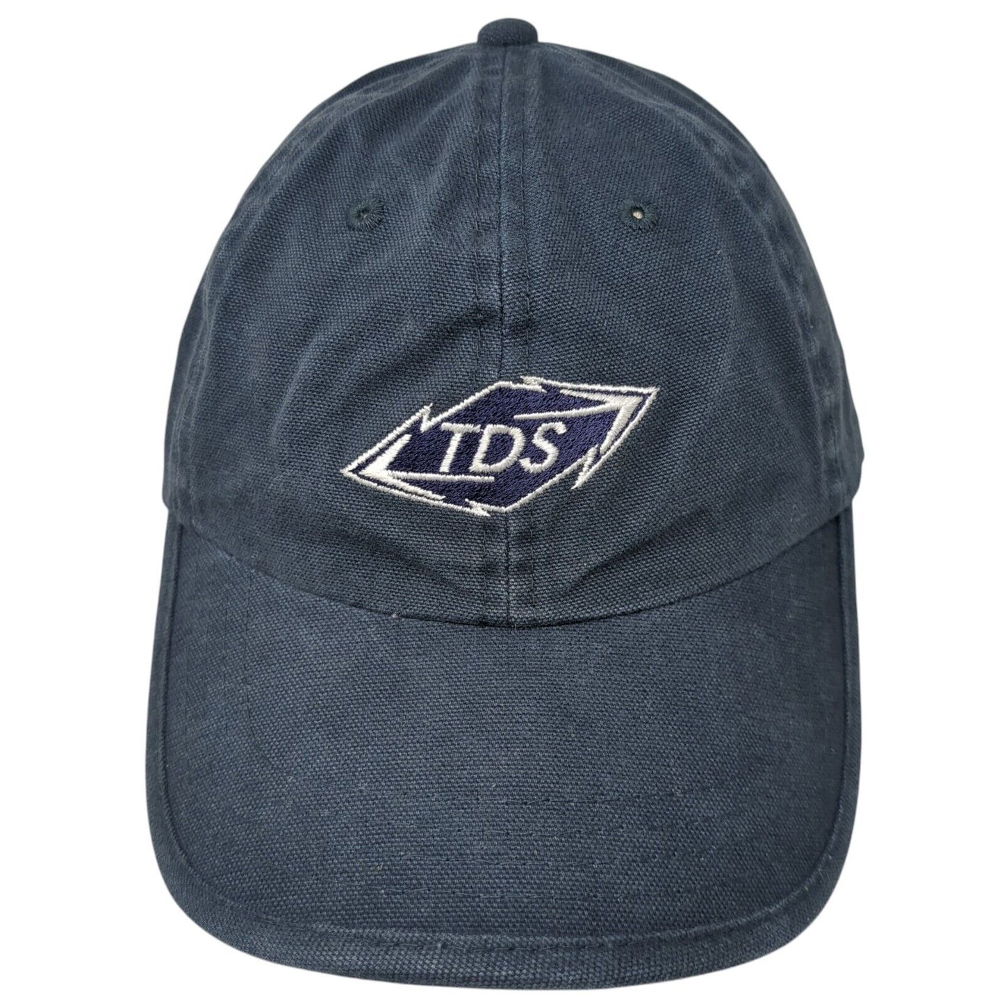 TDS Slideback Hat Blue One Size Adjustable Leather Strap Lands' End