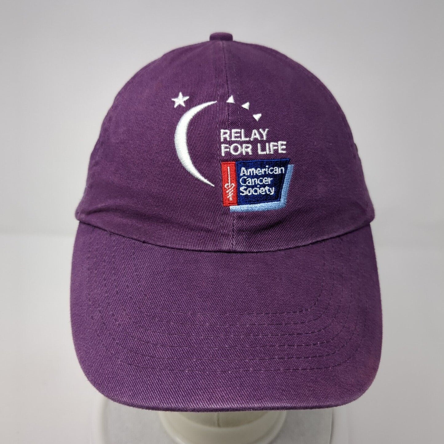 Relay For Life American Cancer Society Hope Slideback Hat Purple OS Adjustable