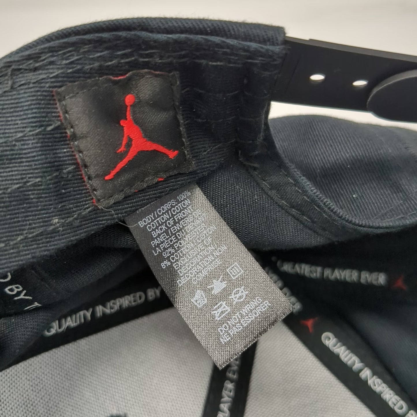 Nike Snapback Hat Black One Size Jordan Jumpman Patch 6 Panel Logo Athletic