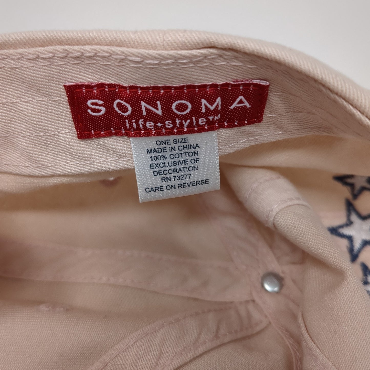 Freedom Wings Strapback Hat Pink One Size Adjustable Sonoma Life+Style