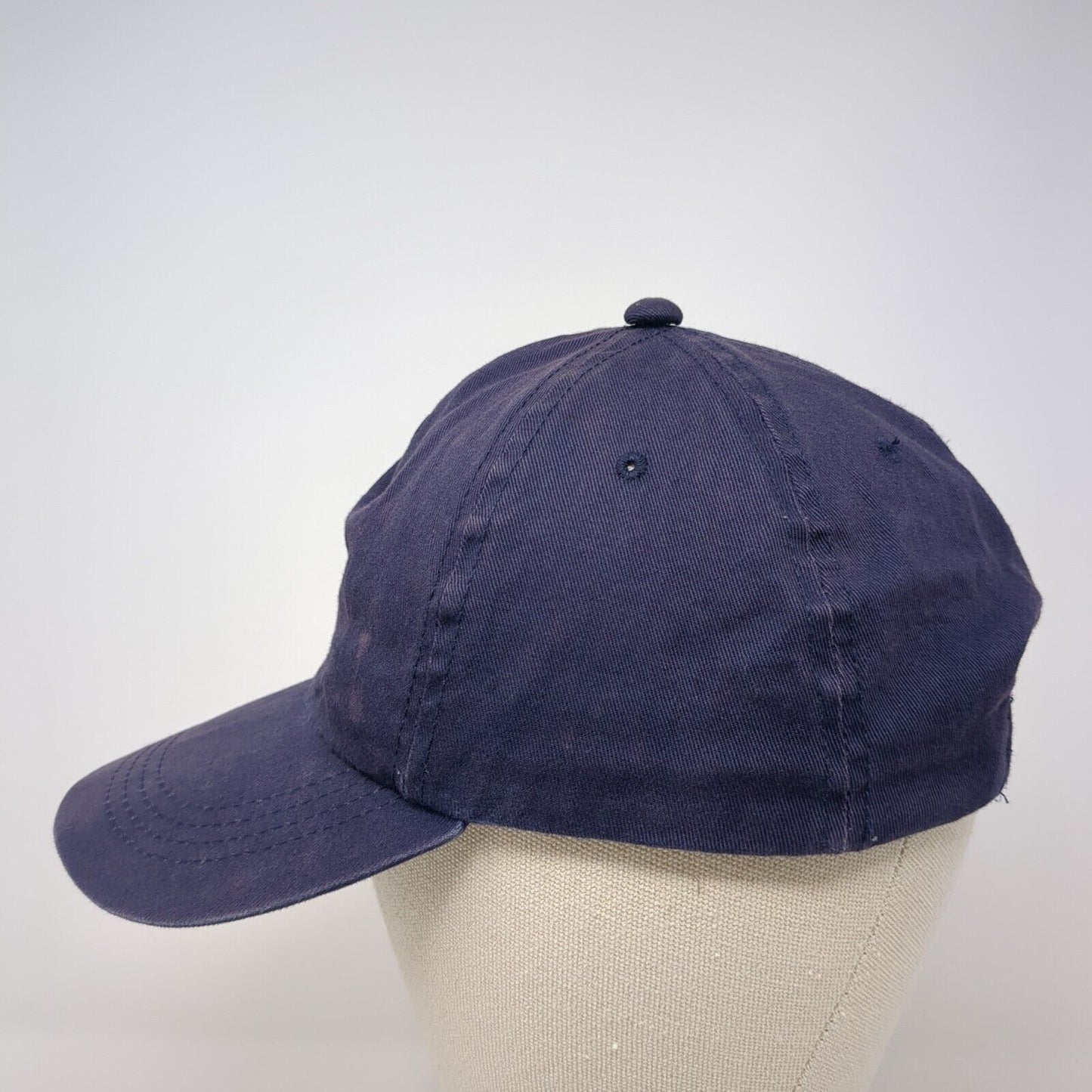 Outdoor Cap Slideback Hat Blue One Size Adjustable Vented Holes 6 Panel Blank