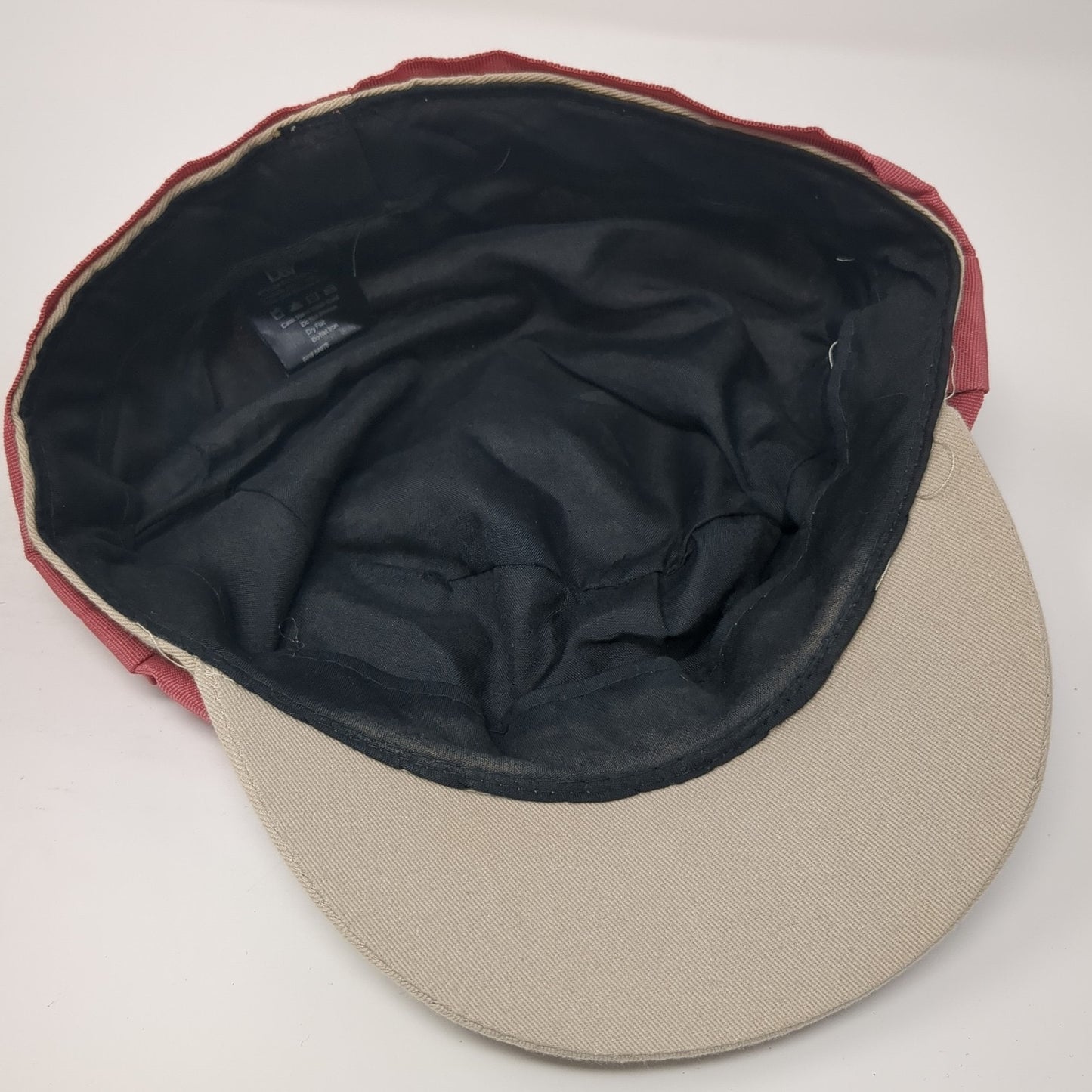 D&Y Fitted Cadet Army Cap Hat Beige One Size Cotton Colorblock Outdoor