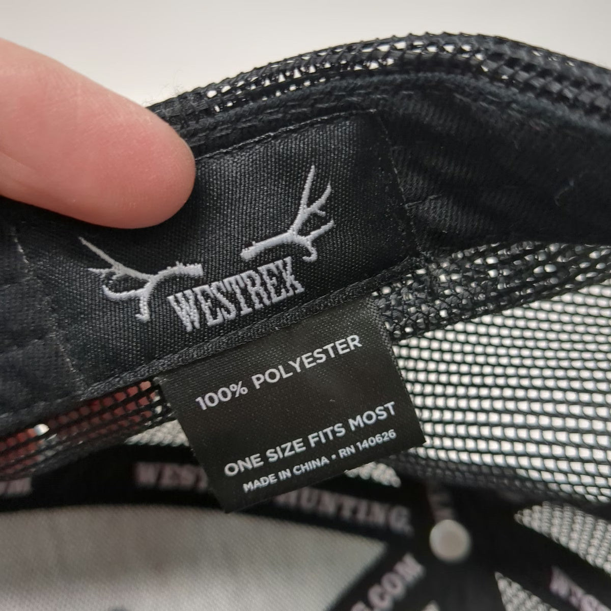 Westrek Trucker Hat Black One Size Snapback Mesh Back Deer Patch Hunting