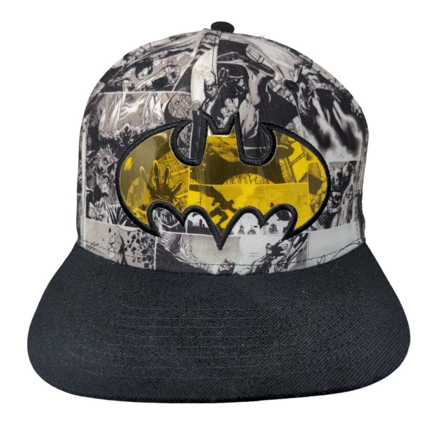 Batman Snapback Hat Multicolor OSFM Adjustable Embroidered 6 Panel DC Comics