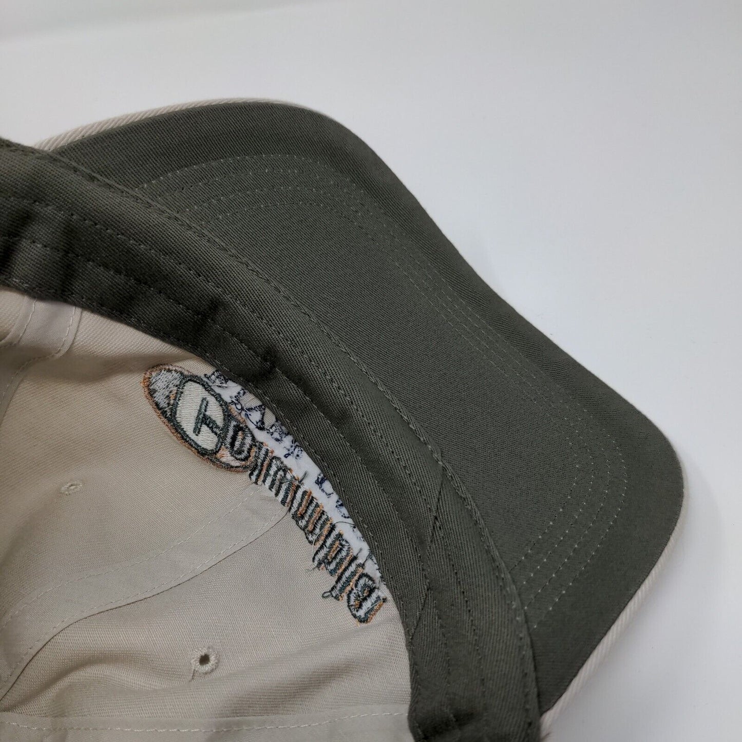 Columbia River Gorge Slideback Hat Tan OSFA Embroidered Fish Ahead