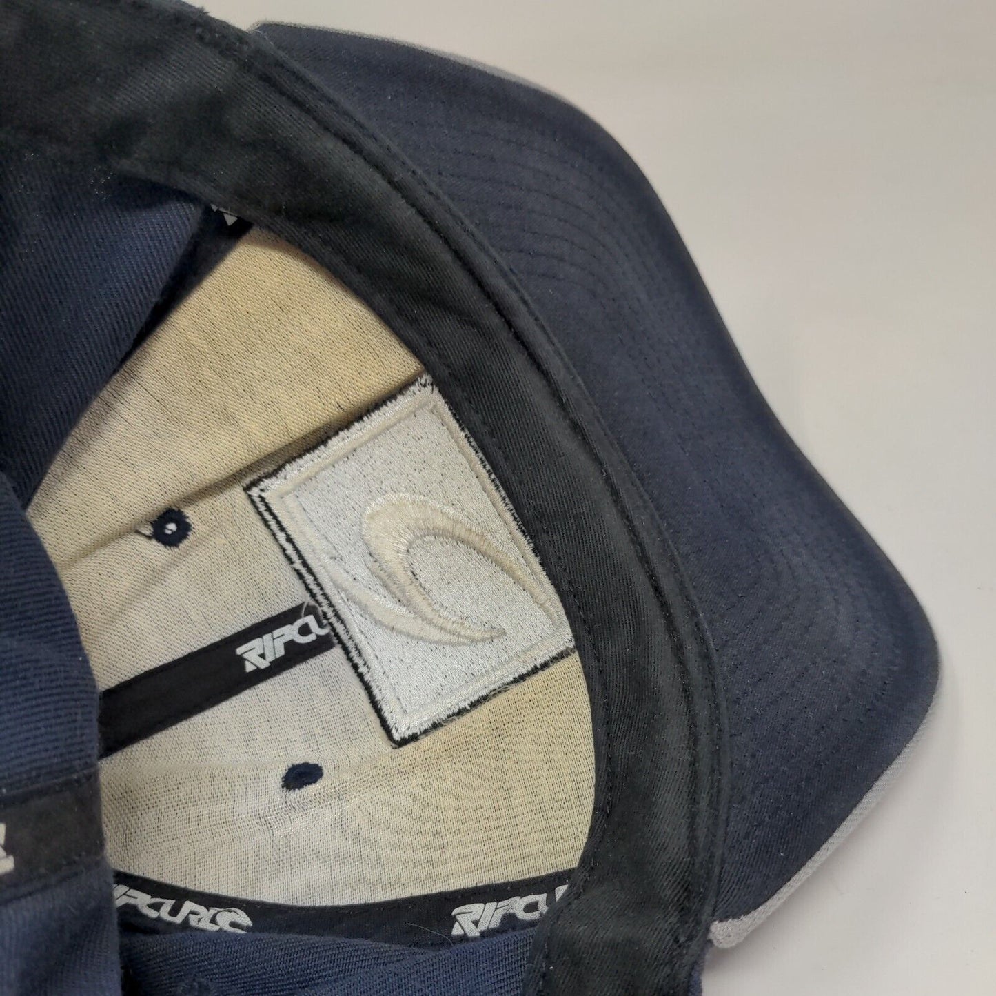 Rip Curl Snapback Hat Blue One Size Adjustable Embroidered Vented Holes 6 Panel