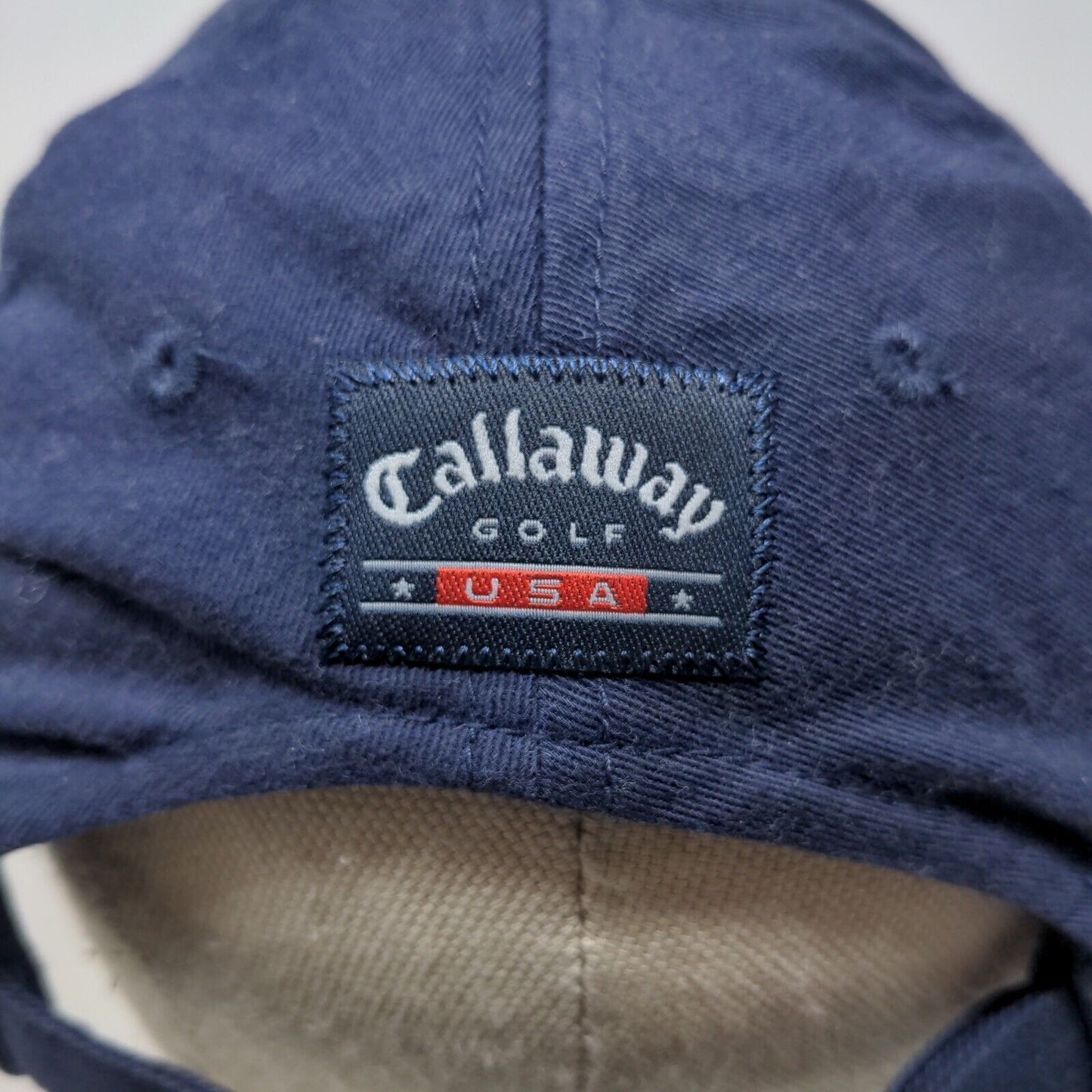 Callaway Golf Men's Slideback Hat Blue Adjustable Embroidered Spell Out Logo