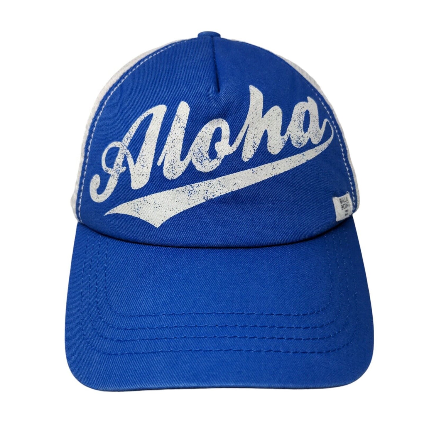 Aloha Snapback Trucker Hat Blue One Size Adjustable Mesh Back Billabong