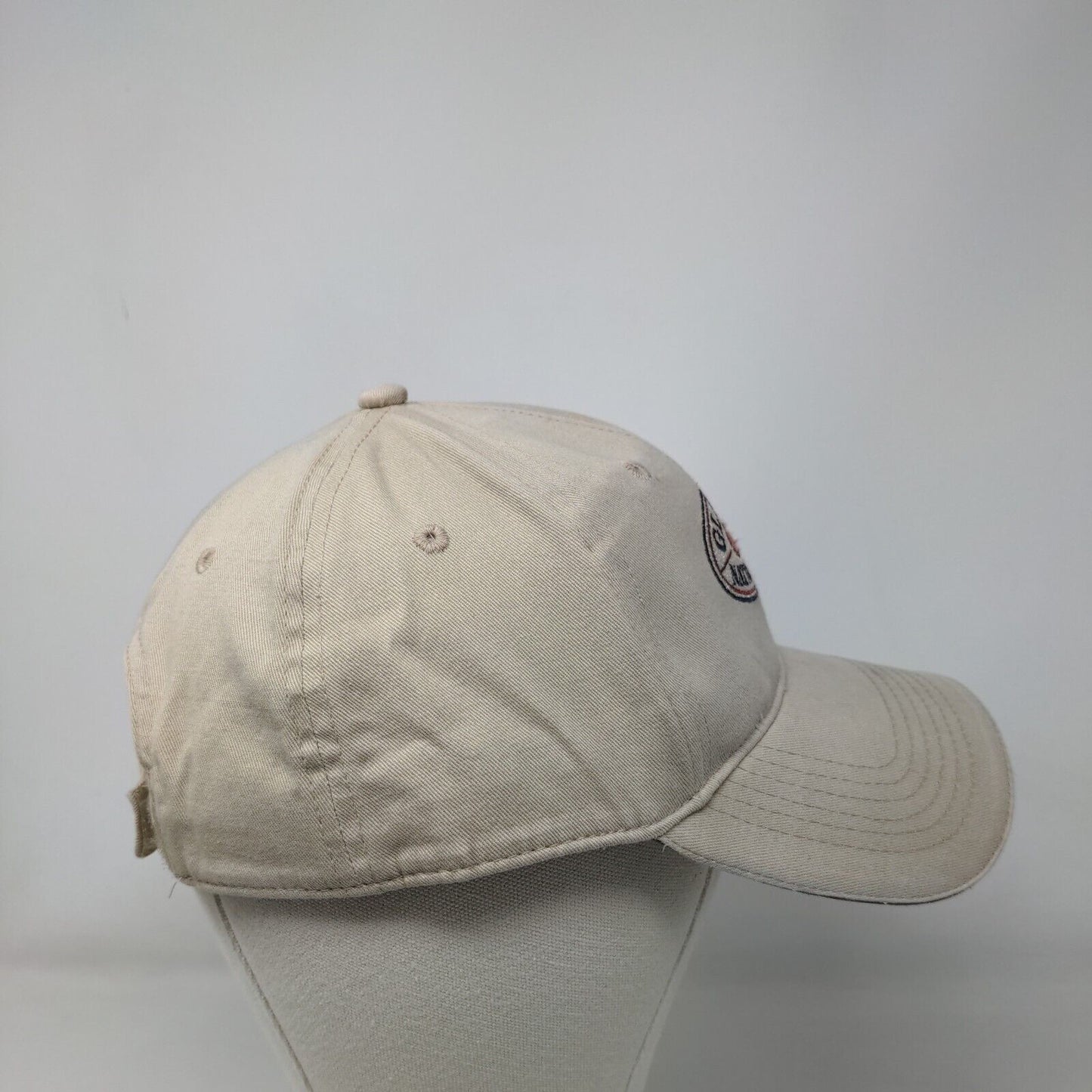 GNP Glacier National Park Strapack Hat Tan One Size Adjustable Embroidered