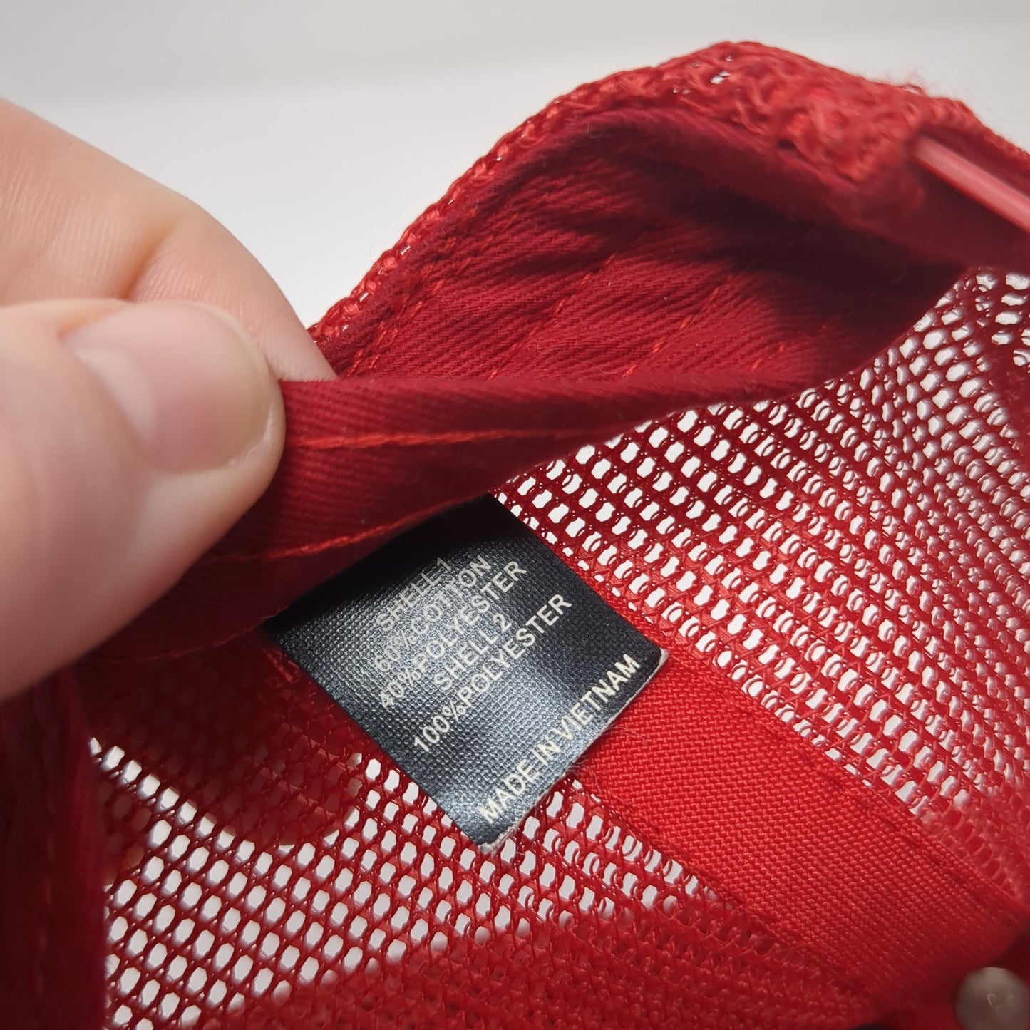 E Snapback Trucker Hat Red One Size Adjustable Mesh Back 6 Panel Richardson