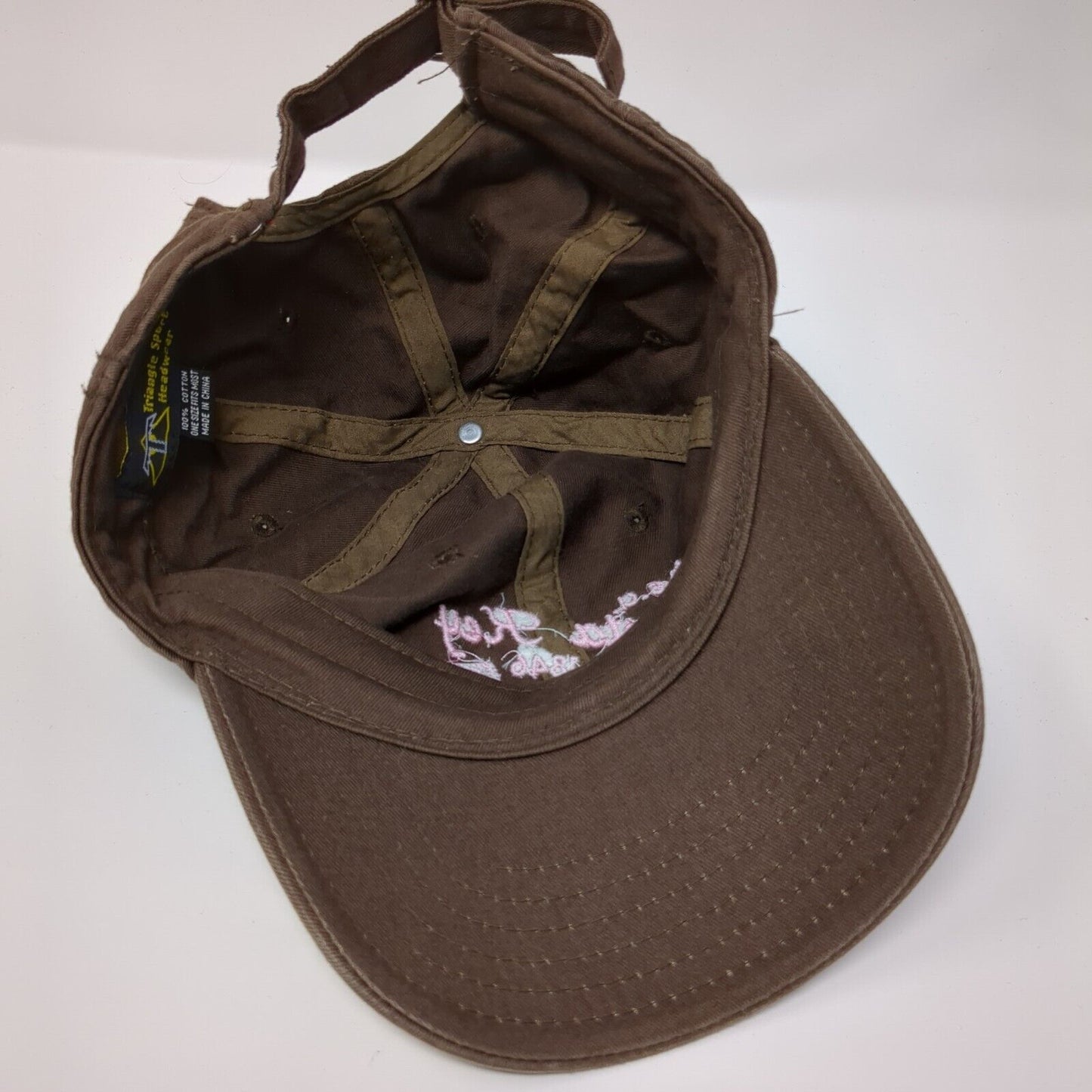 USA Siesta Key Slideback Hat Brown One Size Adjustable Embroidered