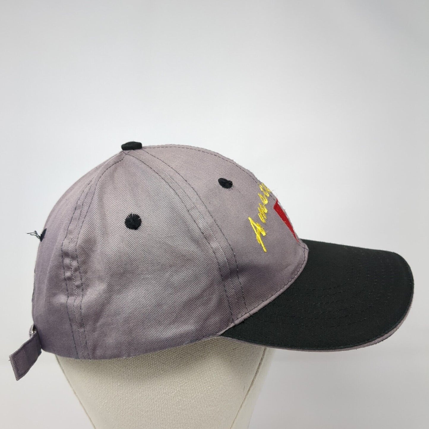 Amsterdam Holland Slideback Hat Gray Size 59cm Adjustable Embroidered Cotton