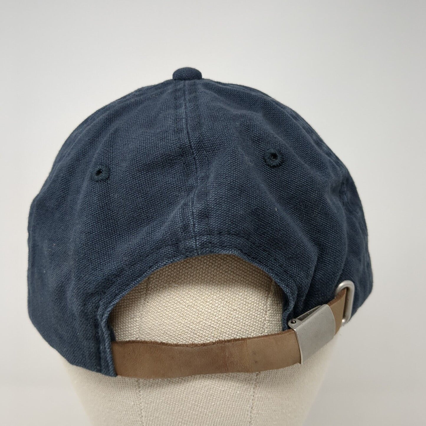 TDS Slideback Hat Blue One Size Adjustable Leather Strap Lands' End