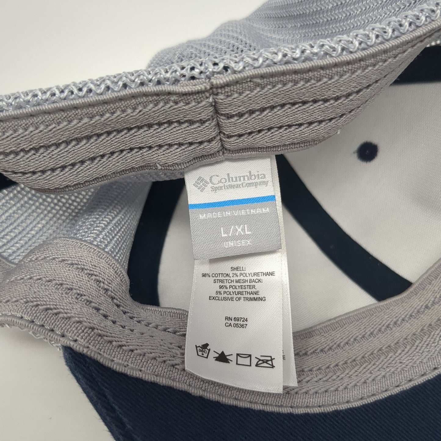 Keep It Wild Fitted Mesh Back Trucker Hat Blue XL Colorblock Columbia