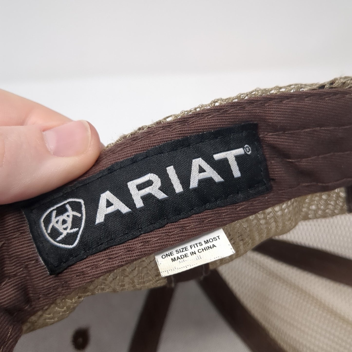 Ariat Strapback Trucker Hat Brown One Size Adjustable Mesh Back 6 Panel