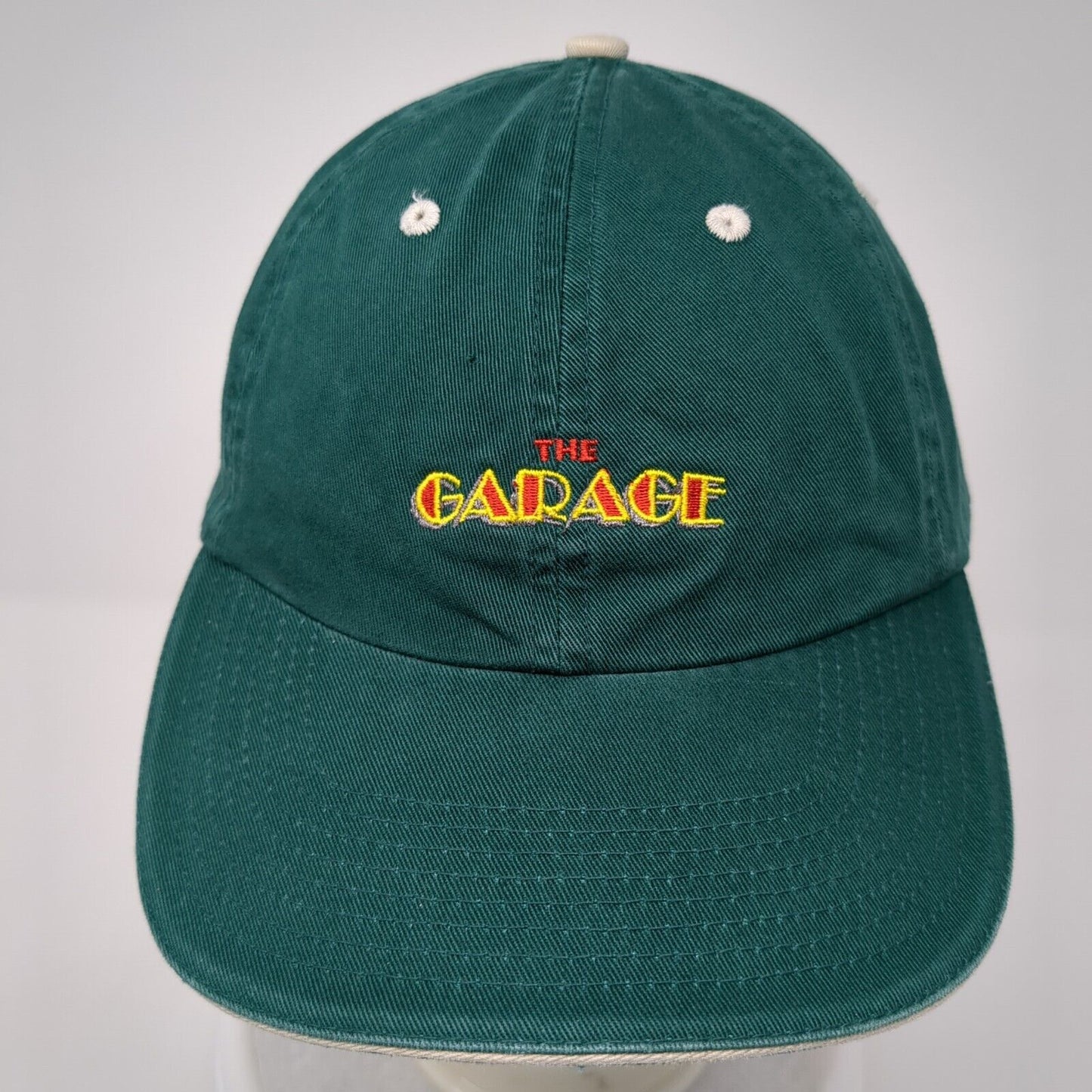 The Garage Be Lucky Slideback Hat Green One Size Embroidered Fahrenheit