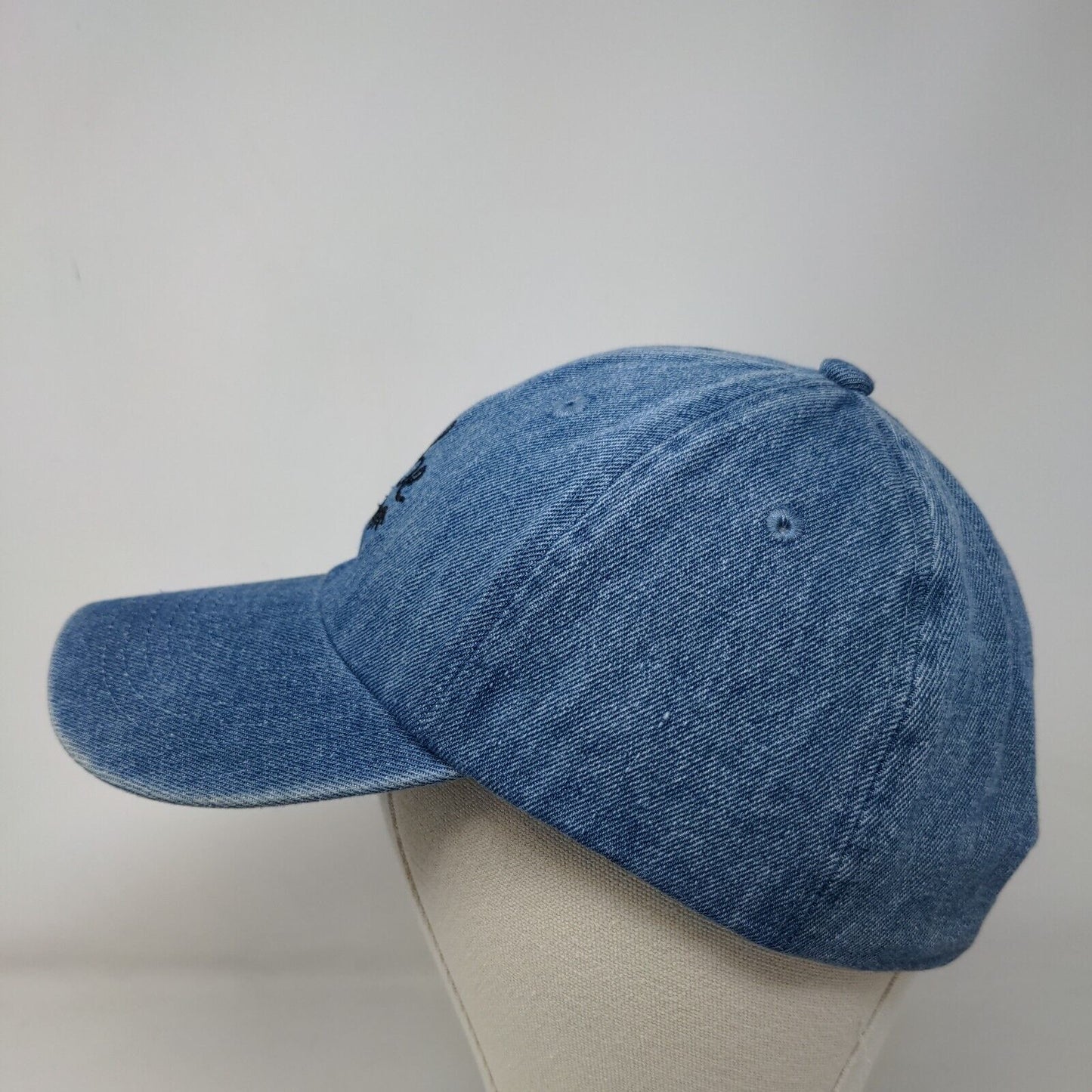 Babe Eyelashes Slideback Denim Hat Blue OSFA Embroidered Newhattan