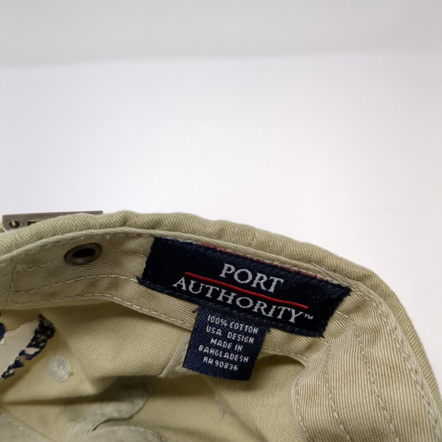 Wish You Were Hair Slideback Hat Tan One Size Adjustable Port Authority Cotton