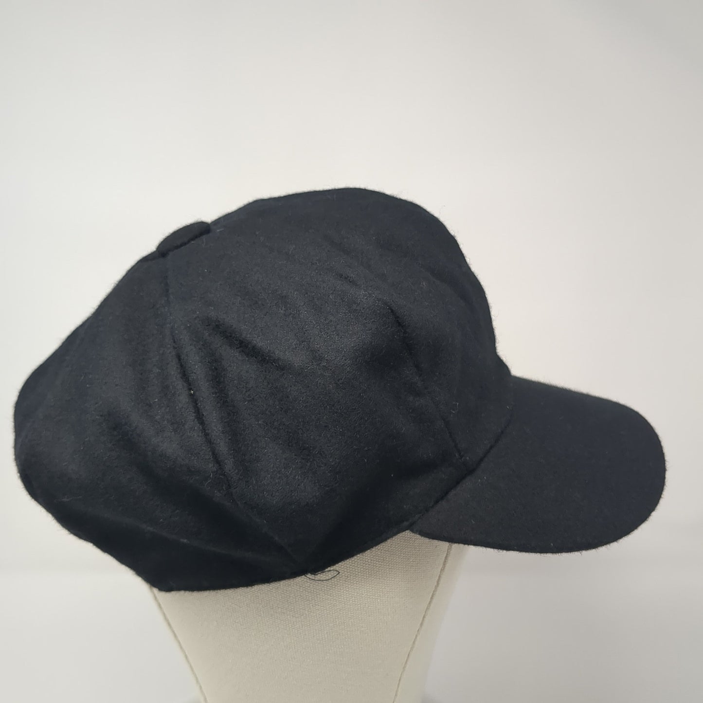 Arlin Fitted Newsboy Cap Hat Black One Size Solid Outdoor Casual Blank