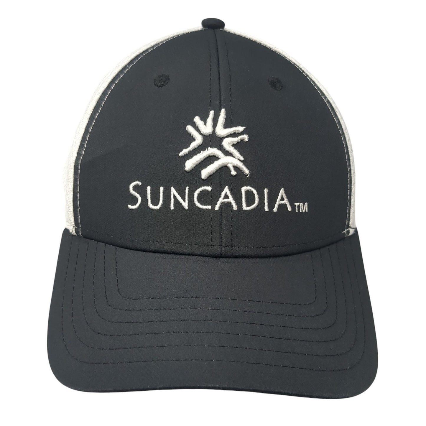 Suncadia Fitted Hat Black Medium Embroidered Colorblock A-Flex Imperial