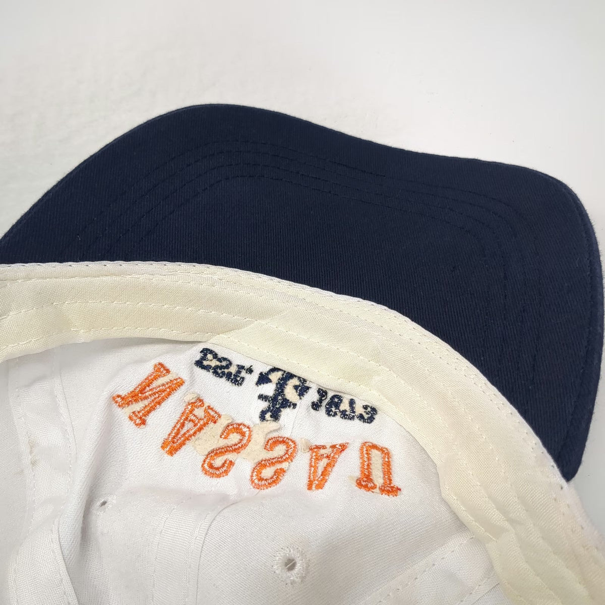 Nassau Bahamas Anchor Baseball Cap White Blue Orange One Size Hat Strapback