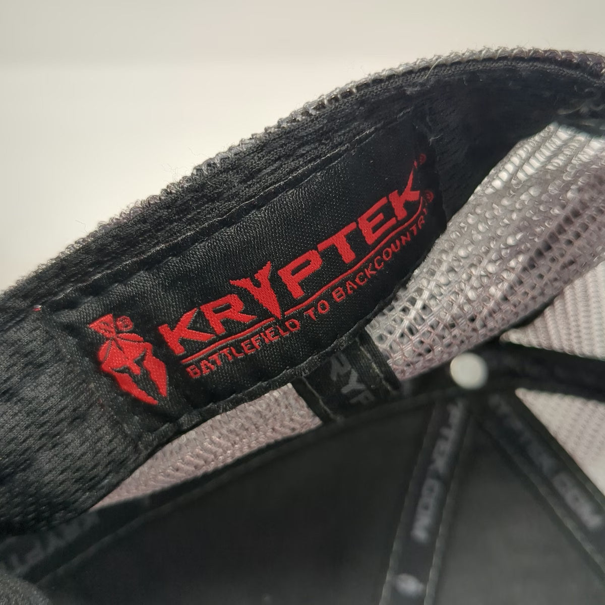 Kryptek Trucker Hat Gray Black One Size Typhon Camo Spartan Helmet Mesh Snapback