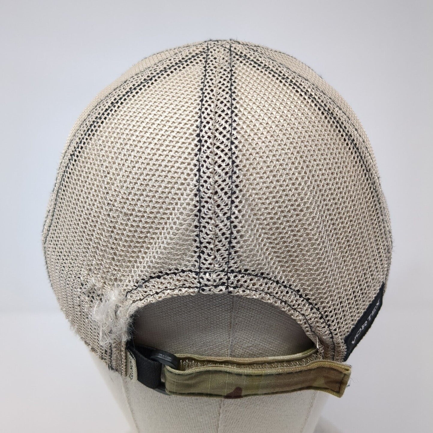 Vortex Strapback Hat Camouflage OS Adjustable Embroidered Mesh Back 6 Panel