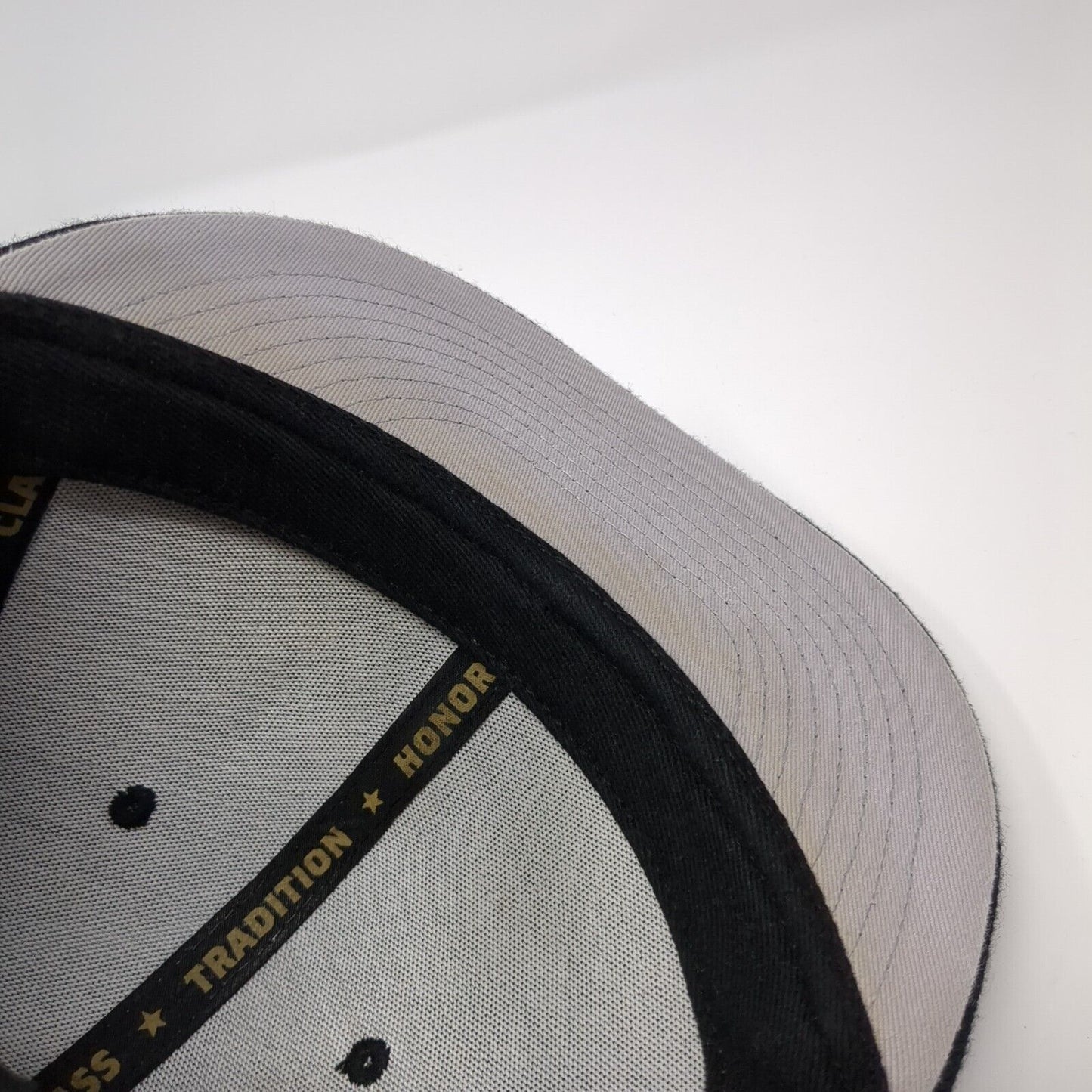 Baseballism Fitted Hat Black 7 1/2 Embroidered Logo Solid 6 Panel