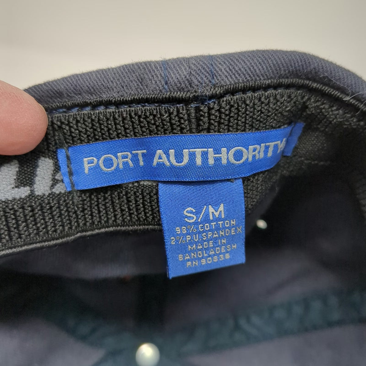 Port Authority Builders FirstSource Ride Hard Motorcycle Hat Blue Baseball Cap M
