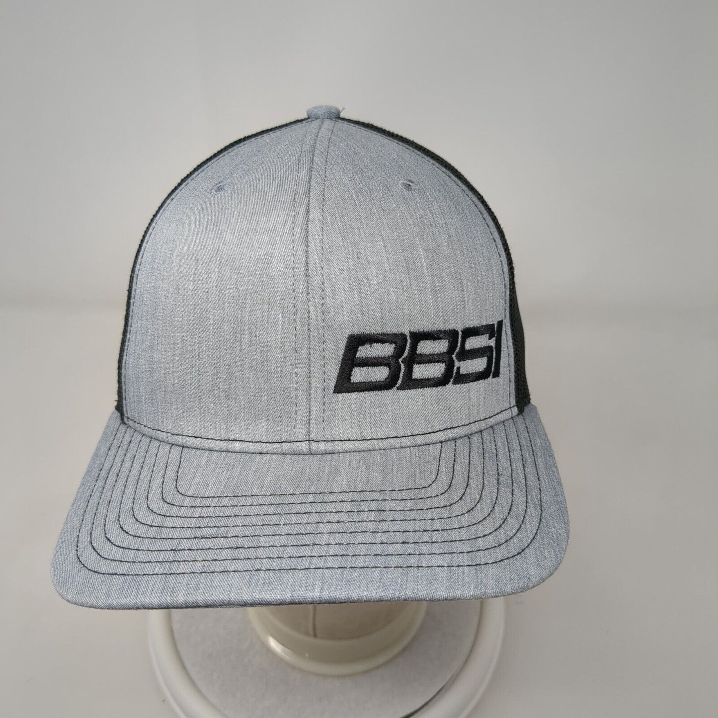 BBSI Snapback 112 Trucker Hat Gray One Size Adjustable Mesh Back Richardson